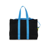 コットン 2WAY キャンバスバッグ / COTTON 2WAY CANVAS BAG-BLACK+SKY