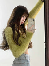 Green Cardigan Top Set (6686020272246)