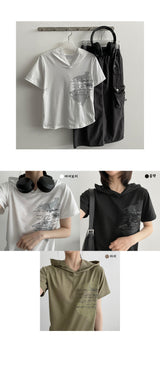 ローリーフードショートスリーブTシャツ / Roly Hood Short Sleeve Tee