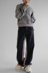 ピンクラインデニムパンツ / pink line denim pants