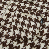 Overfit Hound Tooth Knit Anorak [BROWN] (6618837352566)