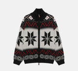 Urban Snow Flake Knit Zip Up (2color)