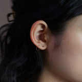 14K GOLD 10MM PIPE RING EARRING (6680875958390)