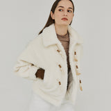 エコファーダッフルジャケット / ECO FUR DUFFLE JACKET (IVORY)