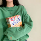 [BELLIDE MADE] point embroidery sweat