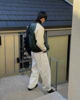 ペイントラインダーティジーンズ / paint line white dirty jeans