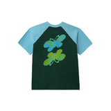 ソーシャルバタフライラグランT / Social Butterfly Raglan Tee - Dark Green / Atlantic Blue