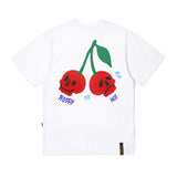 チェリーオーバーサイズTシャツ/22 CHERRY OVERSIZED T-SHIRTS WHITE / BLACK