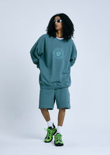 EMBLEM EMBROIDERY SWEATSHIRT_GREEN