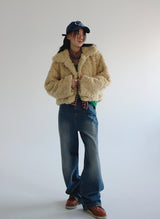 エッグファージャケット/Egg Fur Jacket (2color)