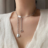 ユニーク2ウェイヘックスボールドチェーンネックレス/hacx Unique Two-Way Hex Bold Chain Necklace