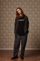 Loose-fit check shirts - Darkgreen (4622121599094)