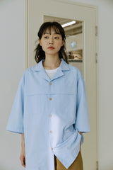 ユニセックスフォールディングシャツ/unisex folding shirts sky blue