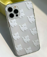 ソフトビーンホワイトフォーンケース / Soft bean white phone case