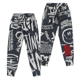 20 GRAFFITI HEAVY SWEAT JOGGER PANTS WHITE / BLACK (4626271928438)