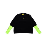 [UNISEX] Arm-Warmer Fleece Pullover (Black) (6655988465782)