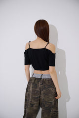 チェーンオフショートスリーブTシャツ/TOP(9366) Chain OFF Short Sleeve T