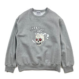SMOKING SKULL SWEAT SHIRT GRAY (6612484948086)