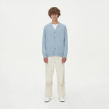 LAMBSWOOL V NECK CARDIGAN_SKY BLUE (6612828127350)