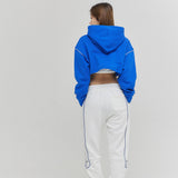 オーバーサイズラインポイントクロップフーディー/Oversize Line Point Crop Hoodie Blue (6600740339830)