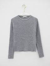 ウールリブラウンドニット/Wool ribbed round knit (3color)
