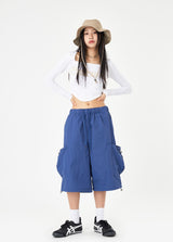 Bermuda nylon string open cargo half pants