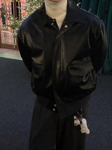 Martin Oil Washing Quilting Leather Jacket (3color)