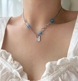 バケーションビズキッチーアクアチェーンハートネックレス/aqu Vacation Biz Kitchee Aqua Chain Heart Necklace