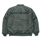 BBD Ripped Custom Sprayed logo MA-1 Bomber Jacket (Khaki)