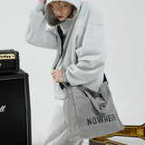 スラブバイオウォッシングキャンバスバッグ / SLUB BIO-WASHING CANVAS BAG-LIGHT GREY