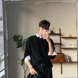 LMN Dio Loose Fit Hachi V-neck Knitwear (5 colors)