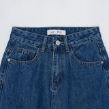セミワイドフィットデニムパンツ/SEMI WIDE FIT BLUE + WHITE DENIM PANTS [17724]