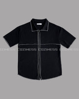 DL ステッチVネックカラーニットウェア / DL Stitch V-Neck Collar Knitwear (2 colors)