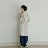 リネンロングシャツ / unisex linen long shirts beige