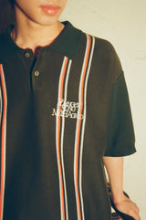 ストライプサマーニットポロ / Stripe summer knit polo I Younger Song x mahagrid