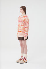 チェリーパターンニット／CHERRY PATTERN KNIT [PINK]