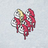 ハートプリンティングパーカー/HEART PRINTING HOODIE-WHITE MELANGE