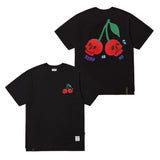 チェリーオーバーサイズTシャツ/22 CHERRY OVERSIZED T-SHIRTS WHITE / BLACK