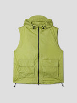 アウトポケットナイロンフードベスト / Out pocket nylon hood vest 4color