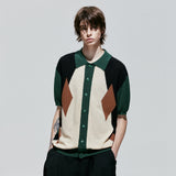 ポッカーディアハーフニットカーディガン / pocker-dia half knit cardigan green