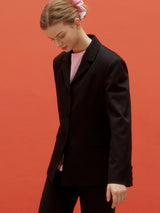Three button single jacket - Black (6682469236854)