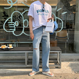 ダメージロングワイドデニム / Labo Damage Long Wide Denim (blue)