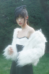 レースシルクミニドレス