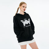 Monster Rose Hoody [White Glitter]