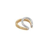 ２トーン２ラインスモールイヤーカフ/two tone two line small earcuff
