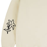 [UNISEX] エルボーツードローイングラインフラワースウェットシャツ