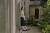 ベルトボタンスカート/BELTED BUTTON SKIRT_NAVY