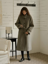 Single wool long coat (6653792485494)