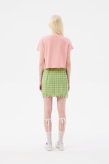 ウィッティバニートムボーイクロップTシャツ / WITTY BUNNY TOMBOY CROP T-SHIRT [SALMON]