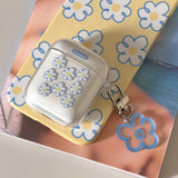ブルーフラワーエアーポッズケース/Blue flower air pods case